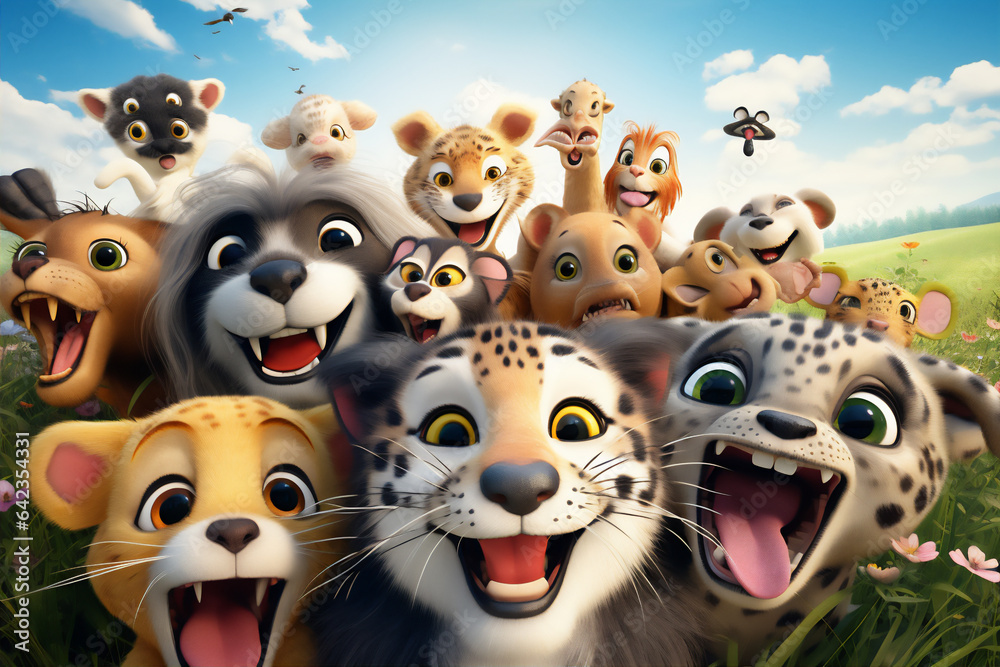 wefie various animal with smile and happy face, lion, tiger, deer, monkey, crocodile, birds, wolf, elephant, bulls, owl, lady bugs, butterfly, cat, hyper realistic, beautiful dreammy light, bright eye wefie various animal with smile and happy face, lion, tiger, deer, monkey, crocodile, birds, wolf, elephant, bulls, owl, lady bugs, butterfly, cat, hyper realistic, beautiful dreammy light, bright eye