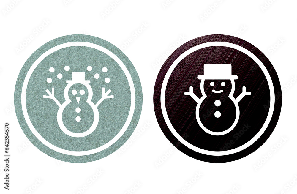 snowman with a broom illustration symbol snowman with a broom illustration symbol