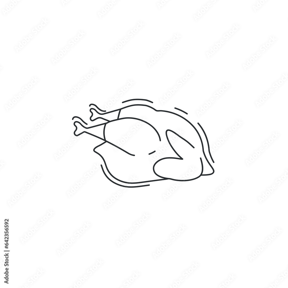 fried chicken line icon. fried chicken thin line icon fried chicken line icon. fried chicken thin line icon