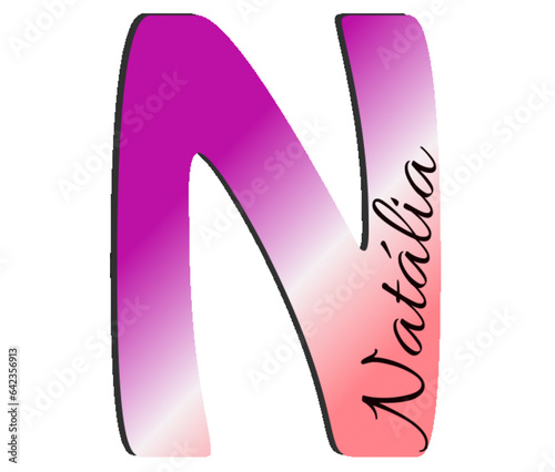 Natália - ideal for websites, emails, presentations, greetings, banners, cards, books, t-shirt, sweatshirt, prints, mug, Sublimation, Cricut

