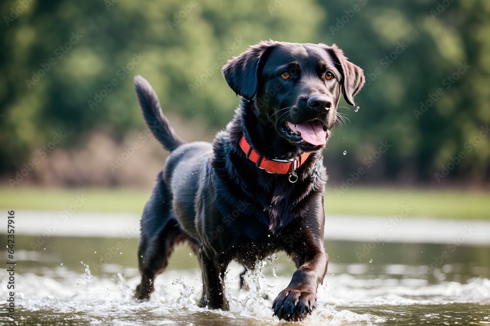 black labrador retriever in the water black labrador retriever in the water