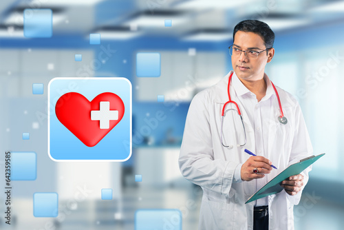 Man doctor. Boy nurse. Ther...