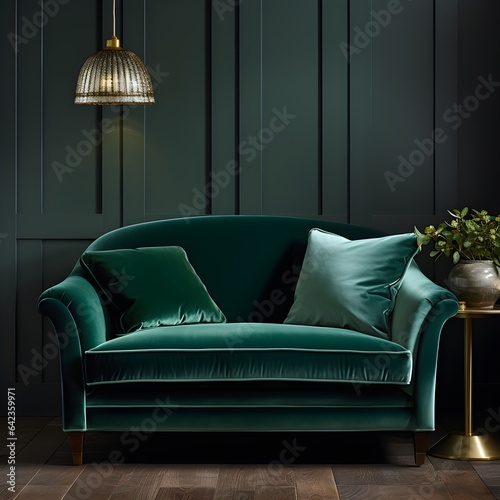 Soothing Spaces: Sofa and Lamp Ensemble 