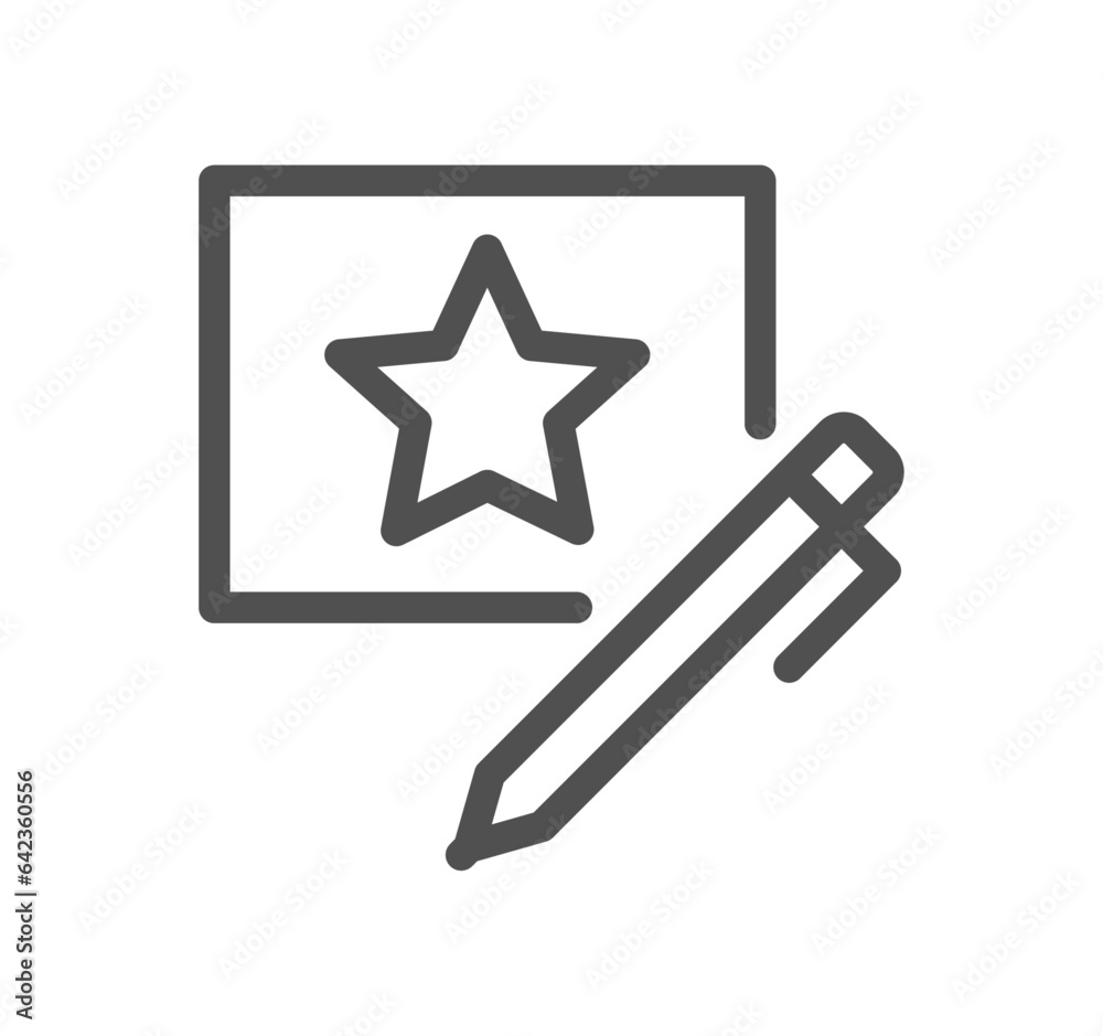 Star related icon outline and linear vector. Star related icon outline and linear vector.