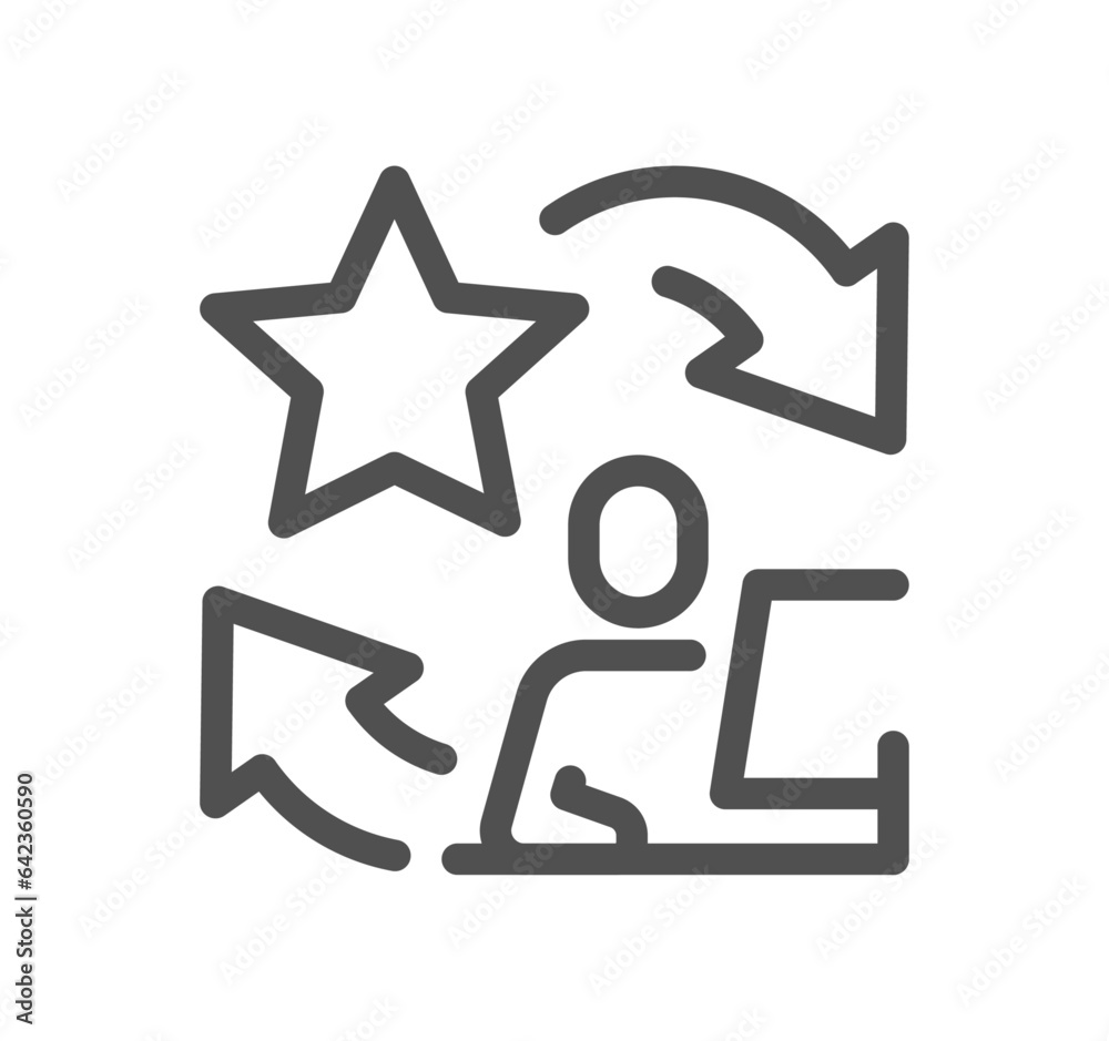 Star related icon outline and linear vector. Star related icon outline and linear vector.