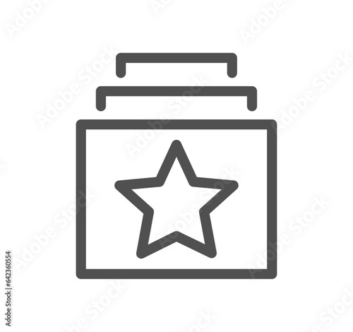 Star related icon outline and linear vector.