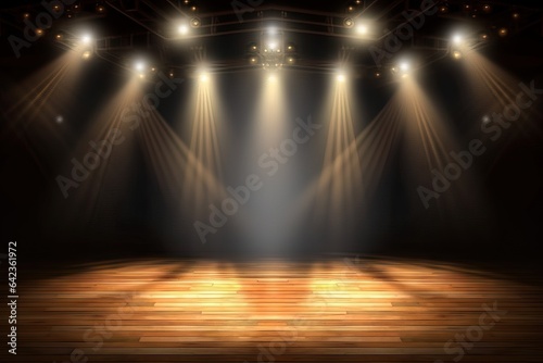 lamp shine night stage music background rock spot theatre old star stage white light center Illustration live floor Spotlights disco studio spotlight bright wood show wooden empty club presentation