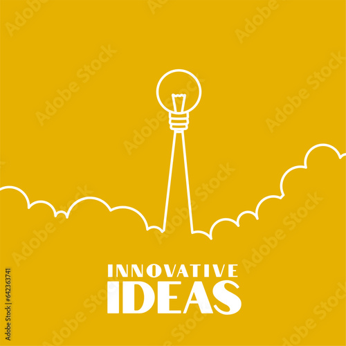 flying light bulb represent technology invention idea concept