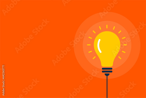 innovative energy idea concept with glowing light bulb