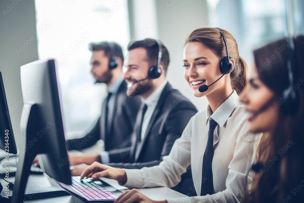 technical support agents call in progress using computer explaining the issues. Generative AI. technical support agents call in progress using computer explaining the issues. Generative AI.