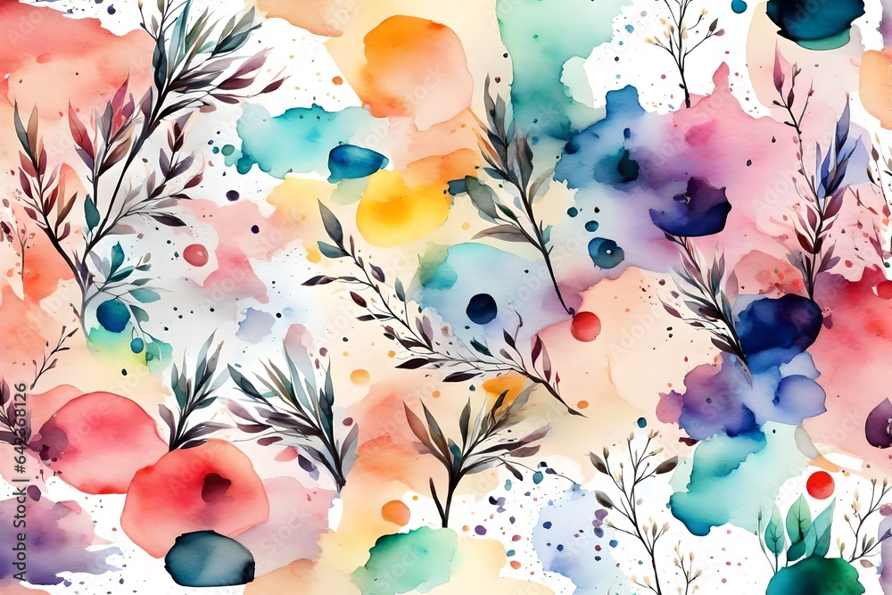 Abstract watercolor background with watercolor