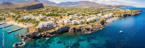 Kapsali Kythera Greece Aerial drone panorama