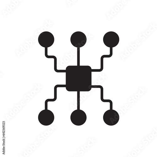multichannel marketing icon vector. omni channel symbol. Network icon vector. Linear style sign for mobile concept and web design.