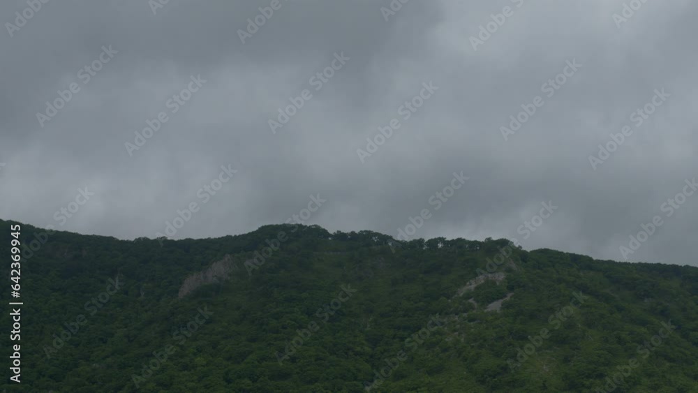 Clouds over the ridge. Timelapse. Clouds over the ridge. Timelapse.