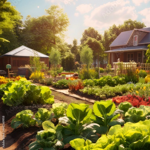 garden with flowers