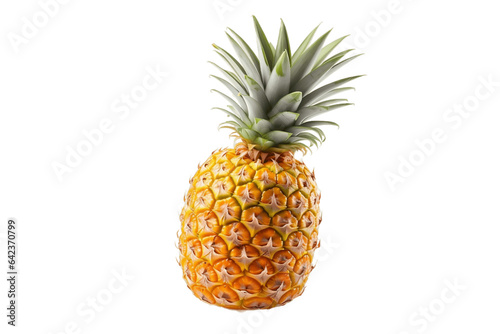 Pineapple isolated on a transparent background. Generative Ai