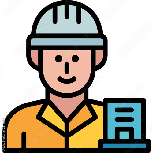 contractor filled outline icon