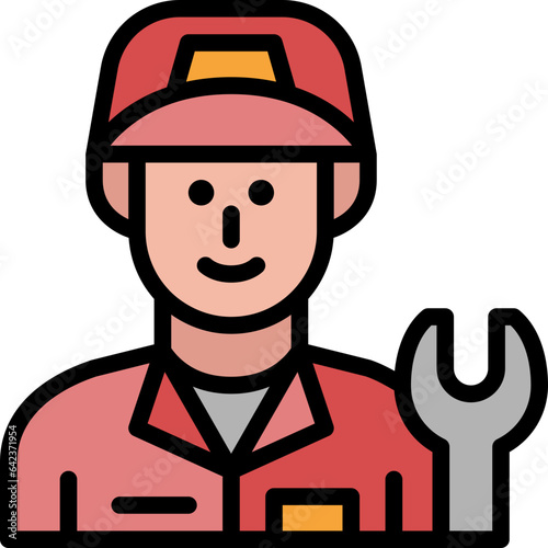 mechanic filled outline icon