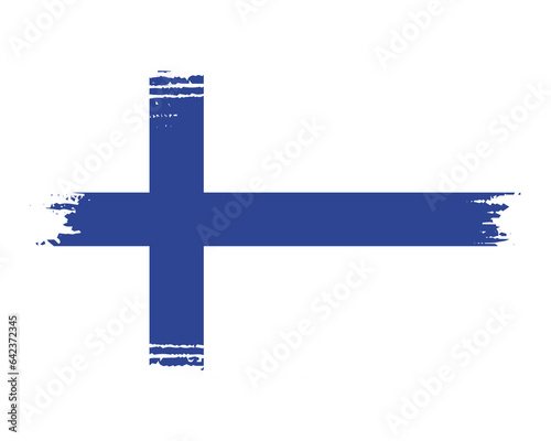 brush flag finland transparent background, finland brush watercolour flag design template element PNG file finland flag