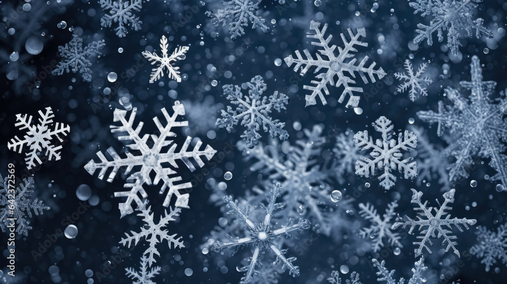 Christmas background with snowflakes, generative ai Christmas background with snowflakes, generative ai