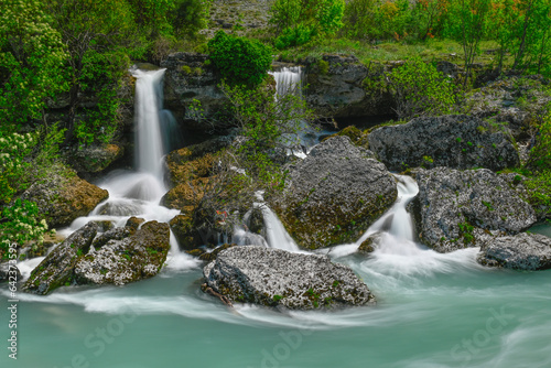 Canyon of the river The Cem, also known as the Cijevna. In part of its course, it creates small waterfalls known as Montenegrin Niagara.