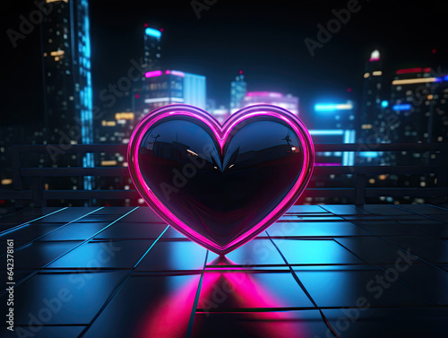 Neon Heart background