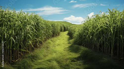 Plantations of sugar cane