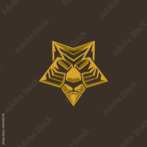 tiger head and star logo
