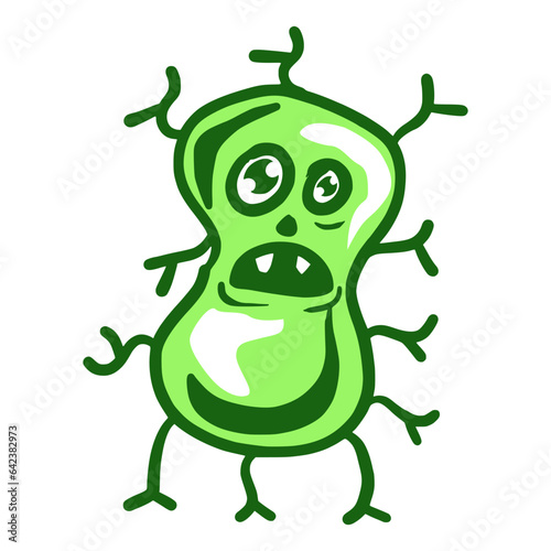 virus bacteria mascot