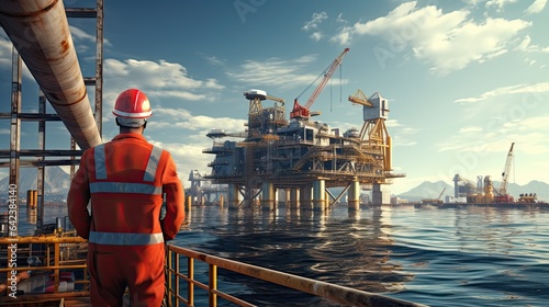 Photo offshore gas and wellshead platform