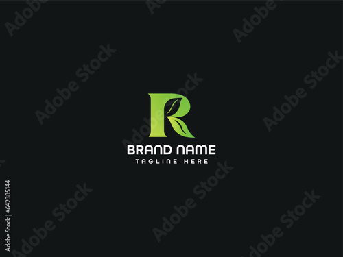 leaf latter logo design