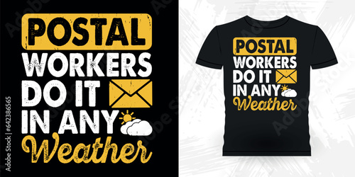 Funny Mailman Mail Retro Vintage Postal Worker T-shirt Design