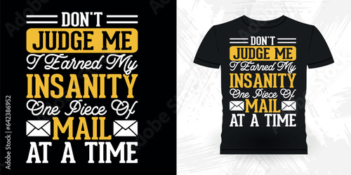Funny Mailman Mail Retro Vintage Postal Worker T-shirt Design