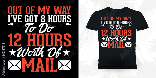 Funny Mailman Mail Retro Vintage Postal Worker T-shirt Design