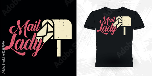 Mother's Day Mom Lover Funny Mailman Mail Retro Vintage Postal Worker T-shirt Design