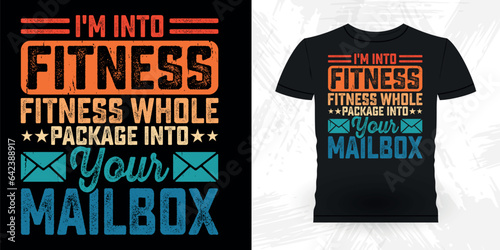 Fitness Lover Funny Mailman Mail Retro Vintage Postal Worker T-shirt Design