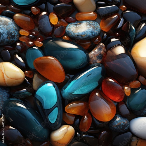 Semiprecious stones and minerals background
