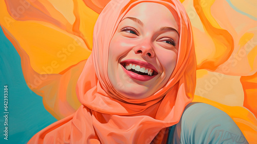 young woman in yellow scarf
