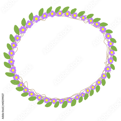 frame with flowers