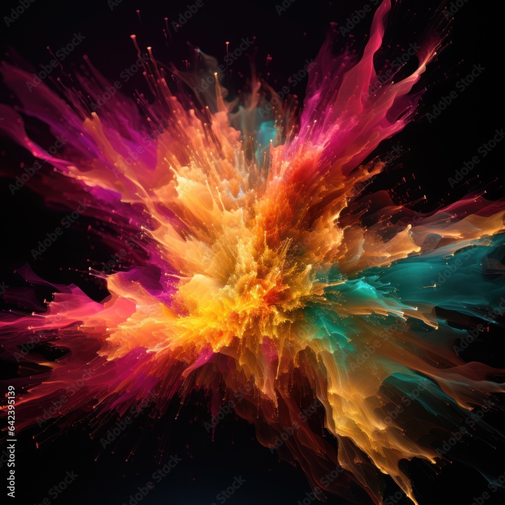 Bright glowing explosion. Bright glowing explosion.