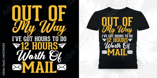 Funny Mailman Mail Retro Vintage Postal Worker T-shirt Design
