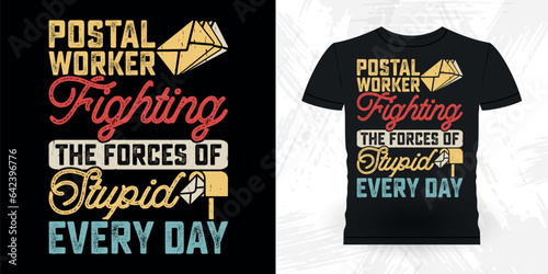 Funny Mailman Mail Retro Vintage Postal Worker T-shirt Design