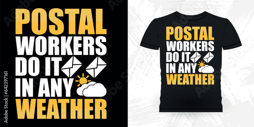 Funny Mailman Mail Retro Vintage Postal Worker T-shirt Design