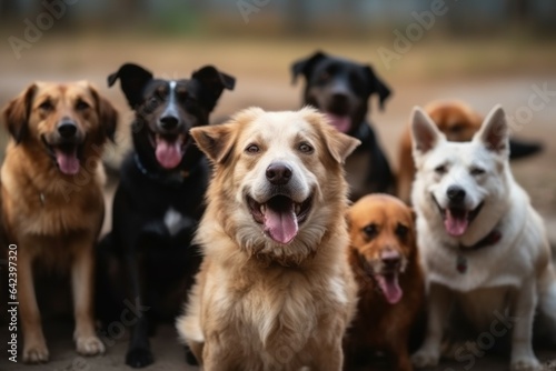 Group dog adoption. Generate Ai