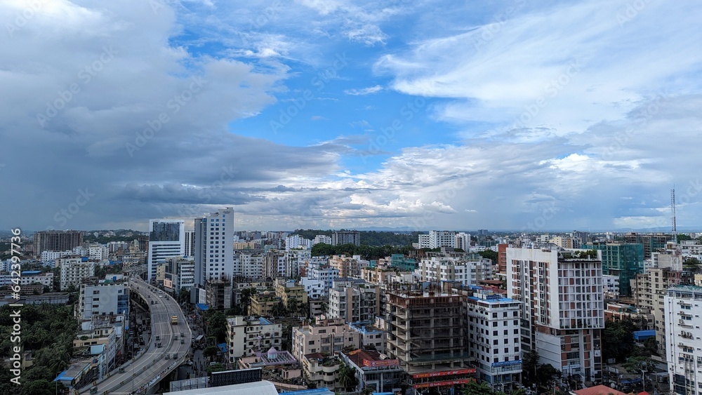 View of the Chattogram city, Bangladesh