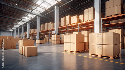 A vast warehouse packed with boxes.