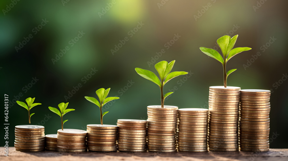 Concept of business growth, profit, and development to succeed Concept of business growth, profit, and development to succeed