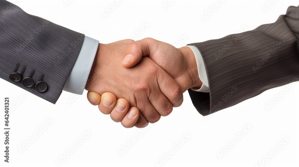 handshake isolated on a white background, business deal.