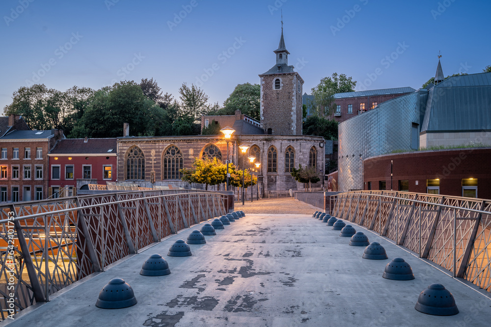 Church of Saint Servacius and Train Station Saint Lambert in Liege - Belgium