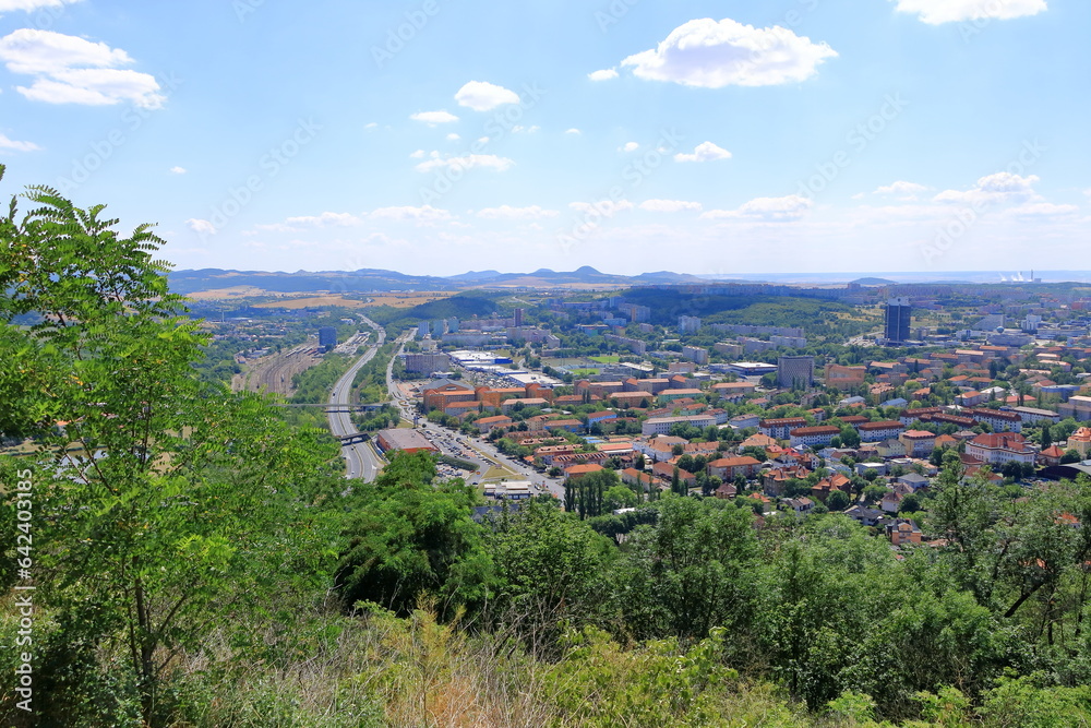 view from Castle Hnevin in Most / Brüx, Czech republic